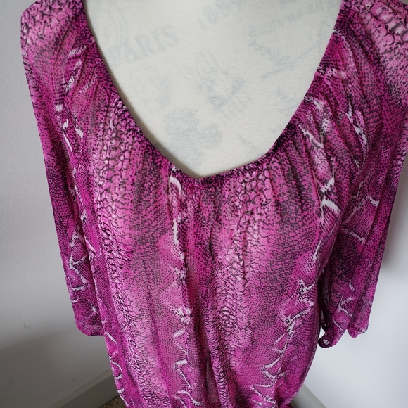 NWOT  I.N.C international concepts sheer pink blouse size L - Picture 7 of 8